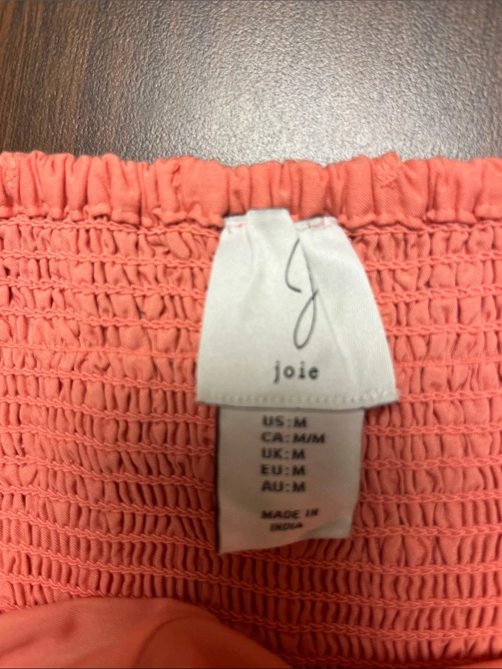 Joie 2-piece orange eyelet skirt and top set, size medium, new without tags